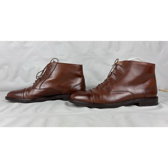 Mezlan Camden Leather Ankle Boots Mens 9.5 Brown Lace Up Made in Spain
